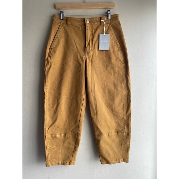New Everlane Utility Barrel Golden Brown Color Pants Size 10 - Picture 3 of 10